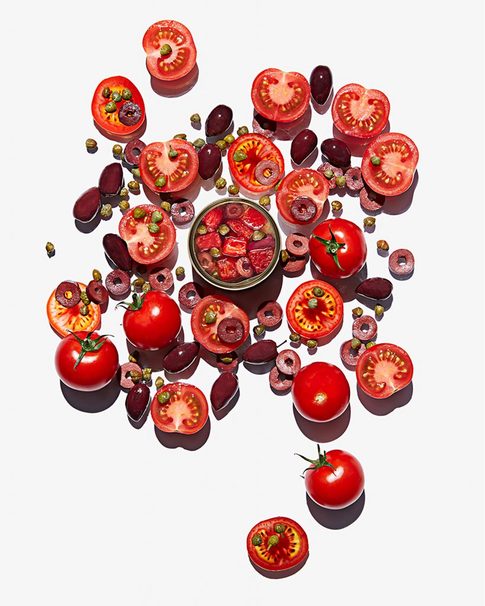 Food Stylist, Puttanesca Canned Tomatoes and Olives