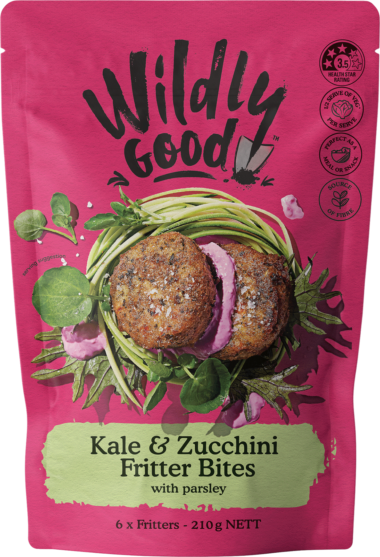 Wildly Good Kale Zucchini Fritter Bites